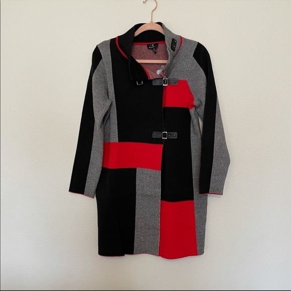 Marble fashions Uk 6364 cardigan colorblock three buckle sz.S - Picture 4 of 4